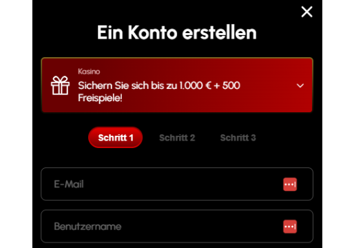 SpinGrande Registrierung